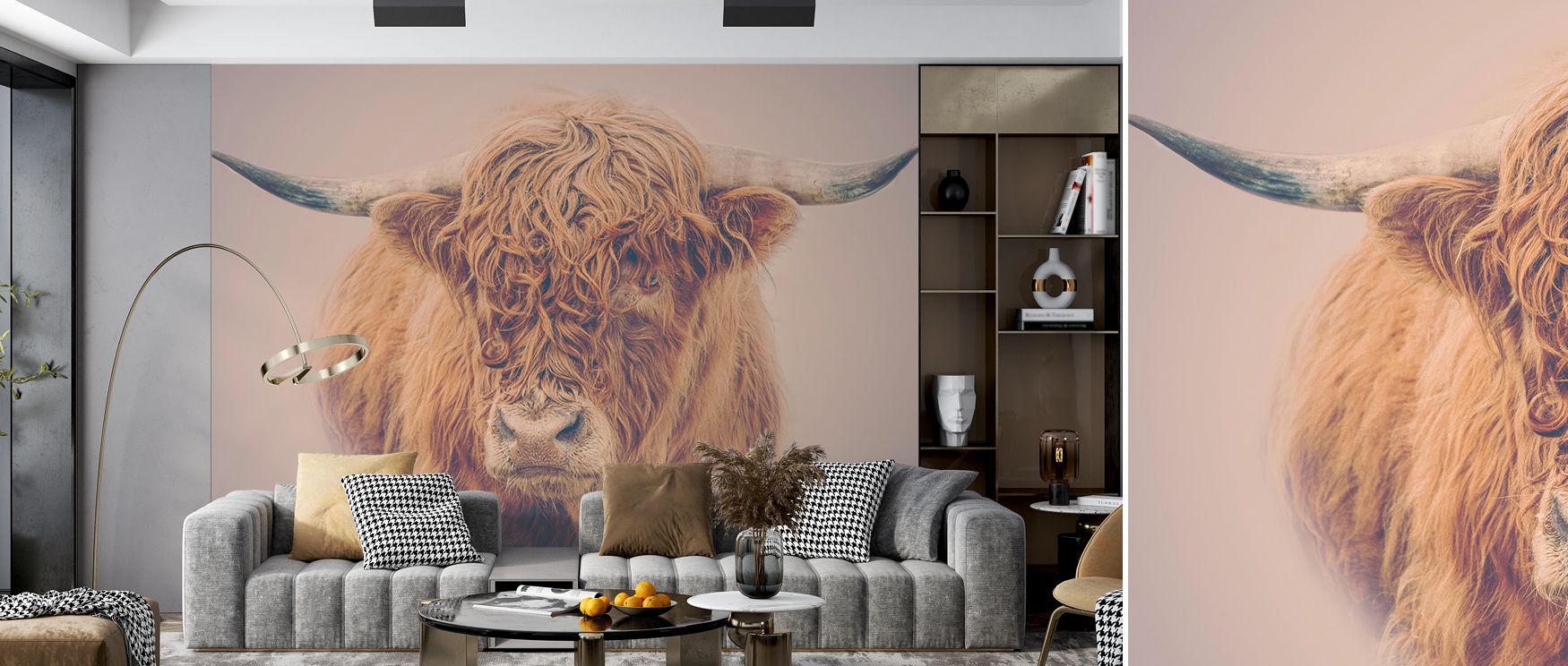 Highland Pride Wallpaper surrounds interiors with rugged majesty painted in landscapes shaded with earthy greens and deep purples layered across surfaces. Bedrooms, offices, or living rooms glow with refined brilliance, enriched by natural artistry, seren