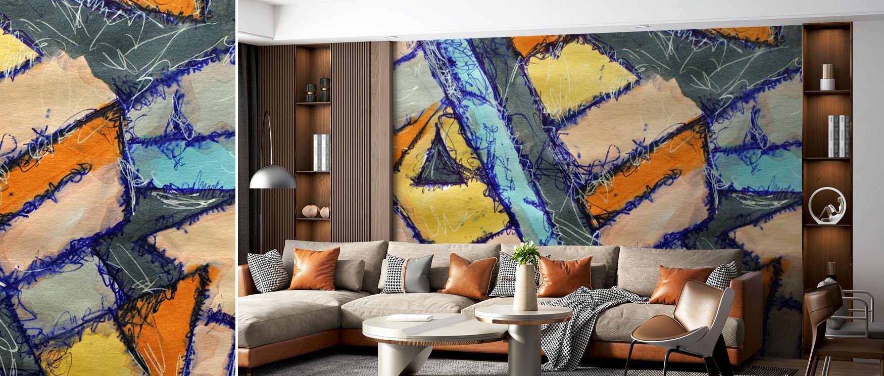 In the Suburbs Wallpaper reflects suburban presence with scenes shaded in cream and stone painted with luminous balance across compositions. Living rooms, studies, or bedrooms glow with refined calm, enriched by serenity, luminous artistry, and suburban c