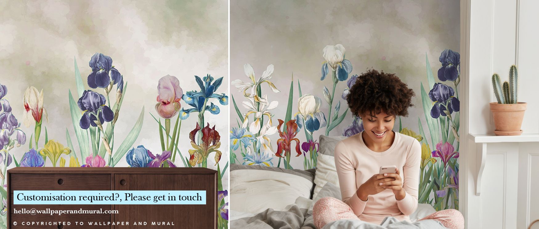 Iris Field Brown Wallpaper enriches walls with blossoms shaded in earthy tones layered in luminous rhythm across floral compositions. Living rooms, bedrooms, or dining rooms glow with refined calm, enriched by balance, luminous charm, and atmosphere of na