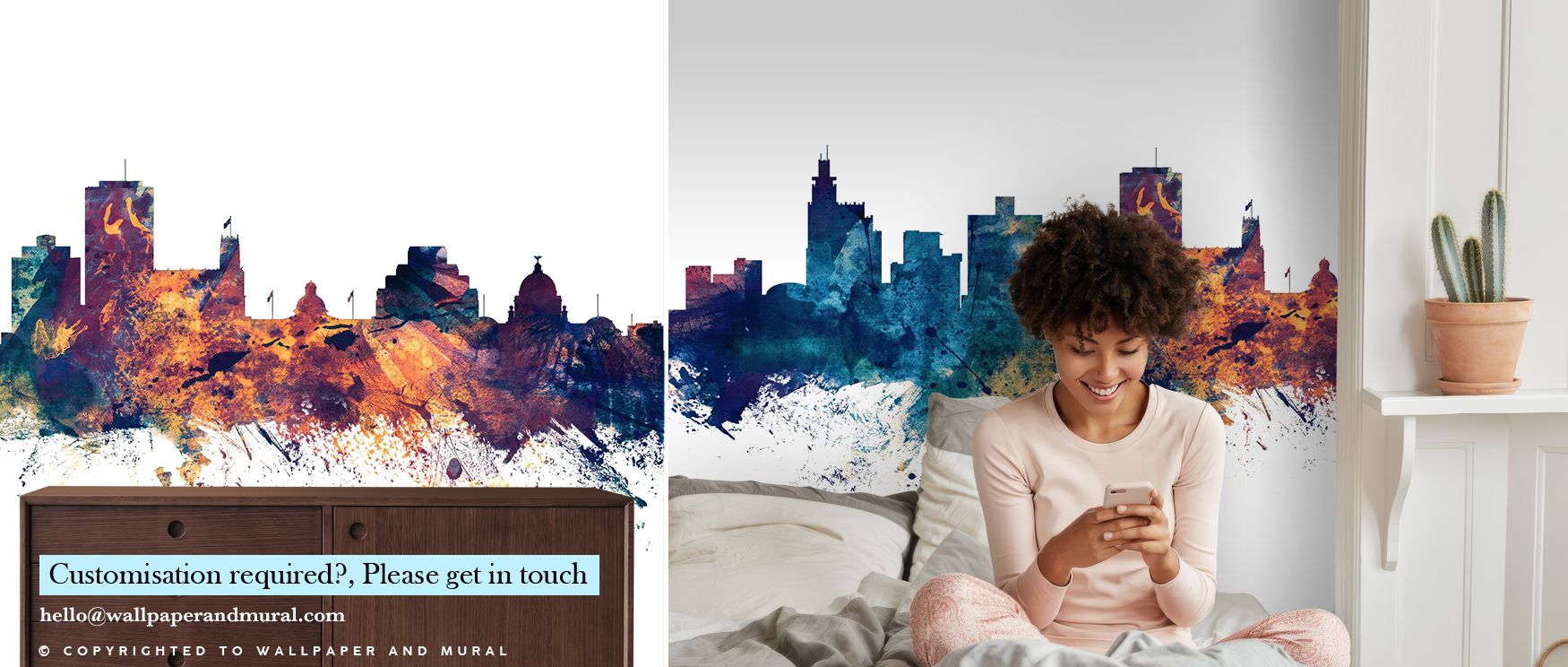 Jackson Mississippi Skyline Blue & Bronze Wallpaper enriches spaces with silhouettes shaded in blue and bronze painted across rhythmic layers. Living rooms or offices glow with refined brilliance, enriched by urban calm, luminous charm, and atmosphere of 