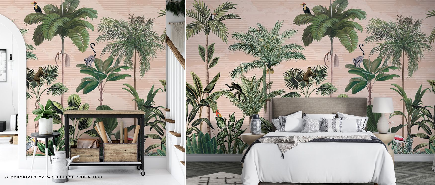 Jungle Delight, Sand Wallpaper spreads natural presence with foliage shaded in sandy and green tones arranged across rhythmic artistry. Bedrooms, bathrooms, or living rooms glow with refined brilliance, enriched by tropical elegance, luminous calm, and at