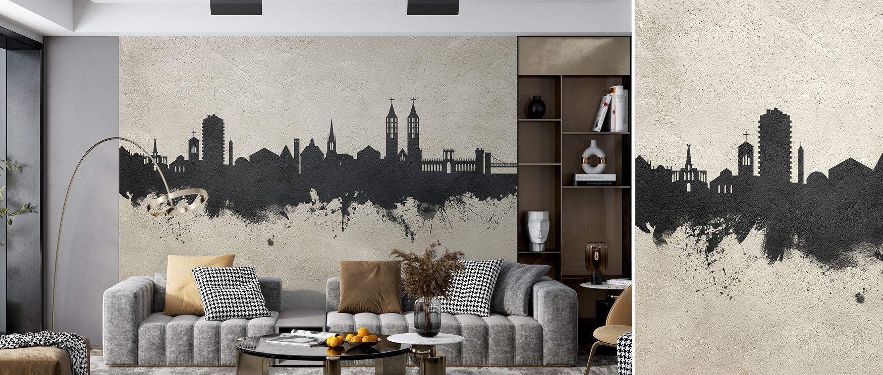 Urban calm expressed in concrete textures layers across architecture, producing decorative composition that enriches bedrooms or offices with stability and sophistication, transforming walls into reflective surfaces filled with artistry and balance.