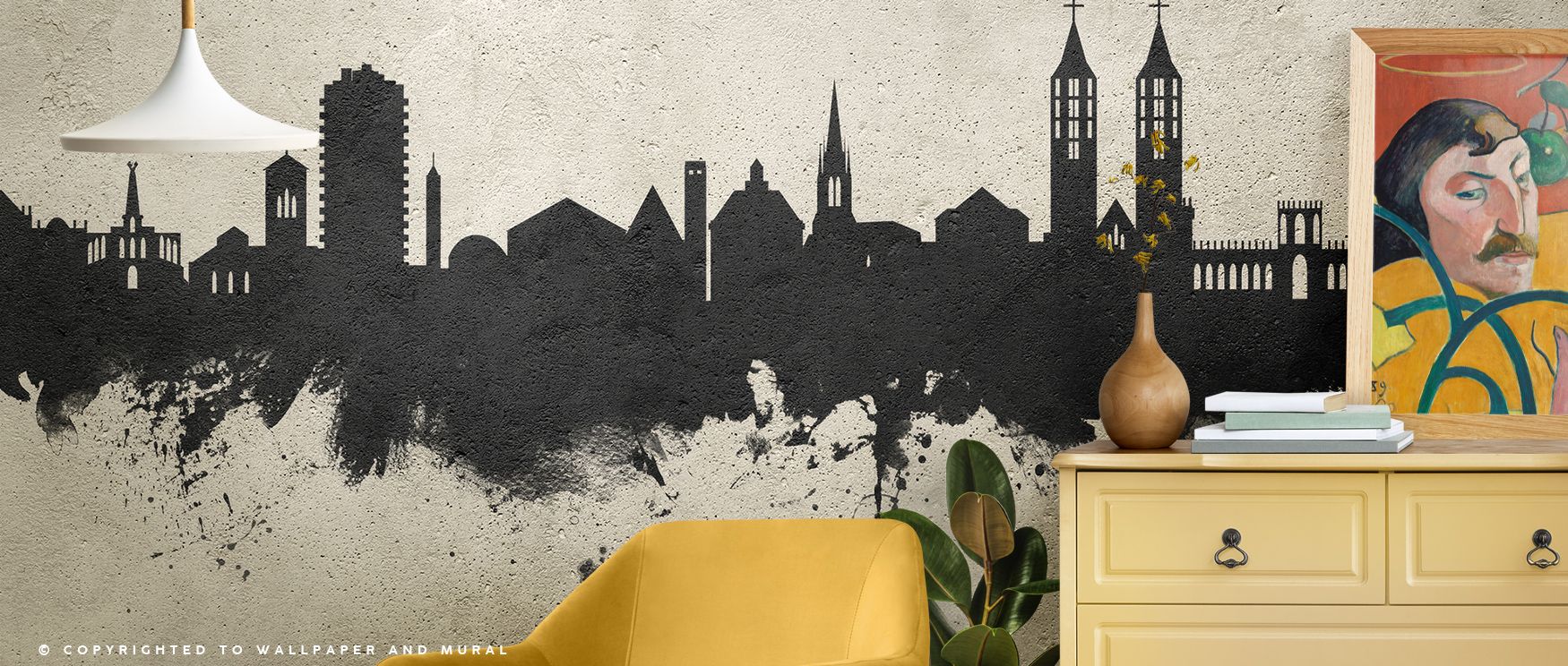 Architectural forms rise with subtle shading across concrete tones, producing imagery that enriches bedrooms or offices with atmosphere of grounded stability, cultural charm, and decorative depth inspired by urban artistry. 