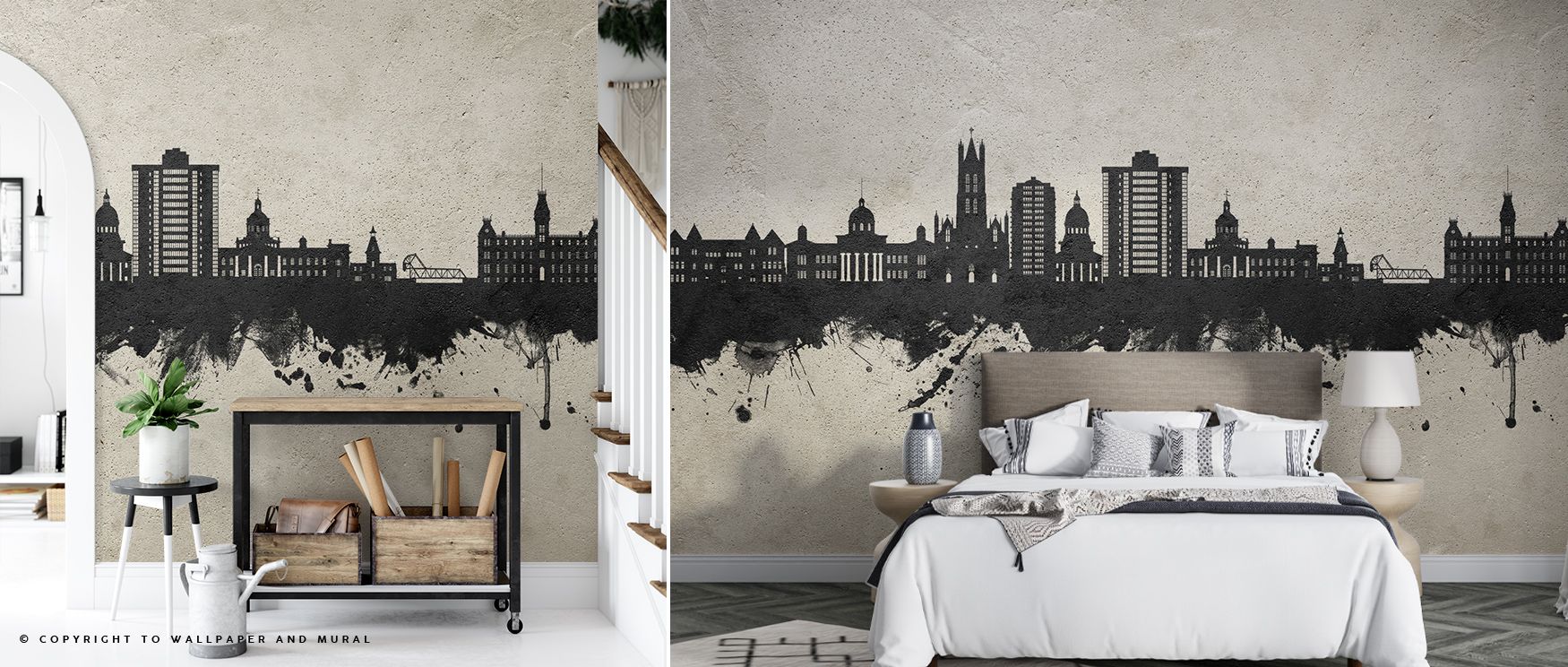 Concrete textures define architectural silhouettes in soft detail, producing refined imagery that turns offices or bedrooms into contemplative settings enriched by cultural character, decorative elegance, and quiet sophistication shaped in tonal harmony. 