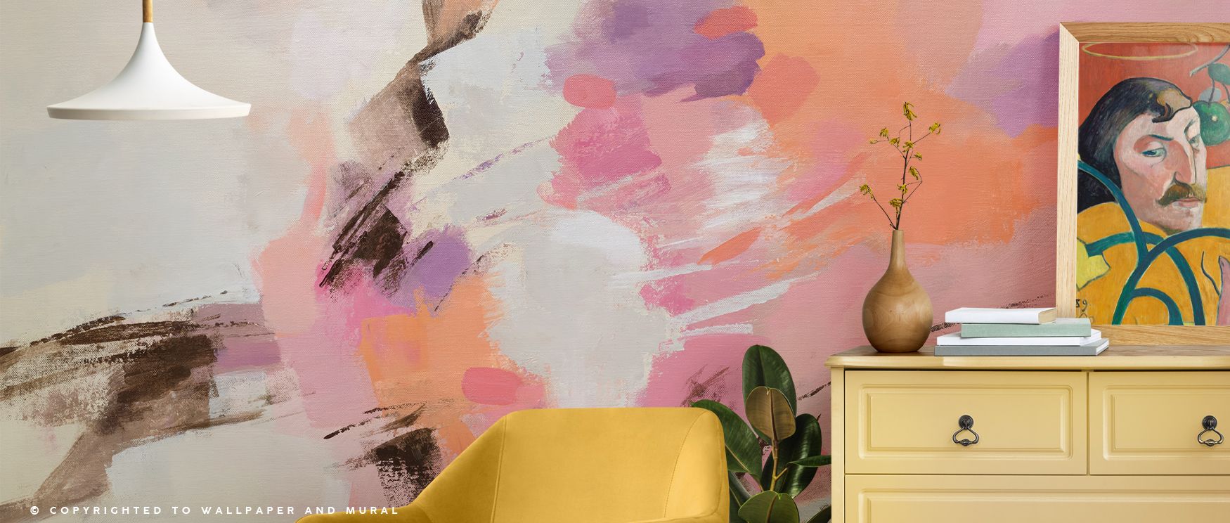 Tonal harmony emerges as blossoms float against pale surfaces, giving walls atmospheric calm that transforms living areas or dining spaces into peaceful environments filled with artistry and seasonal inspiration. 