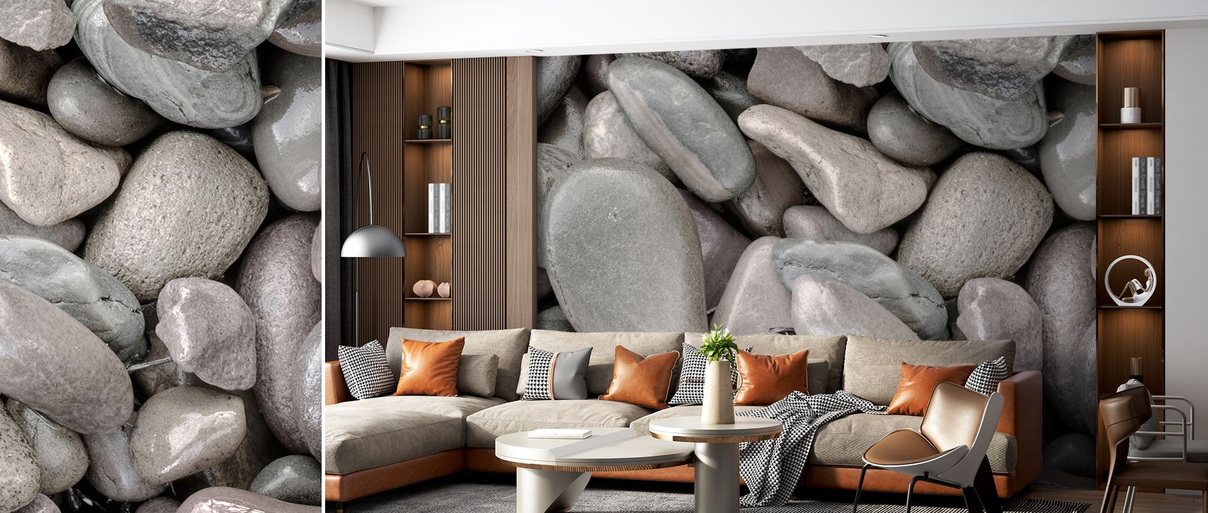 Subdued imagery communicates serenity through balanced textures, enhancing studies or living rooms with harmony that mirrors nature’s grounded presence and fluid refinement expressed in layered design. 