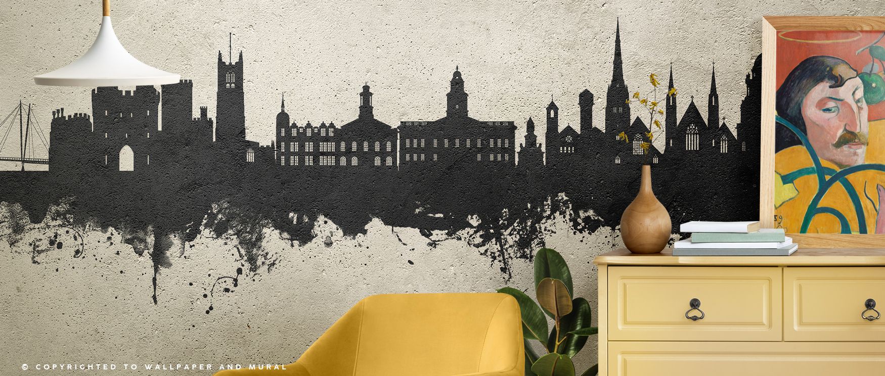 Gentle gradients emphasize architectural rhythm across skyline, producing imagery that enhances living areas or offices with atmosphere steeped in cultural sophistication, decorative balance, and restrained artistry rooted in tonal harmony. 