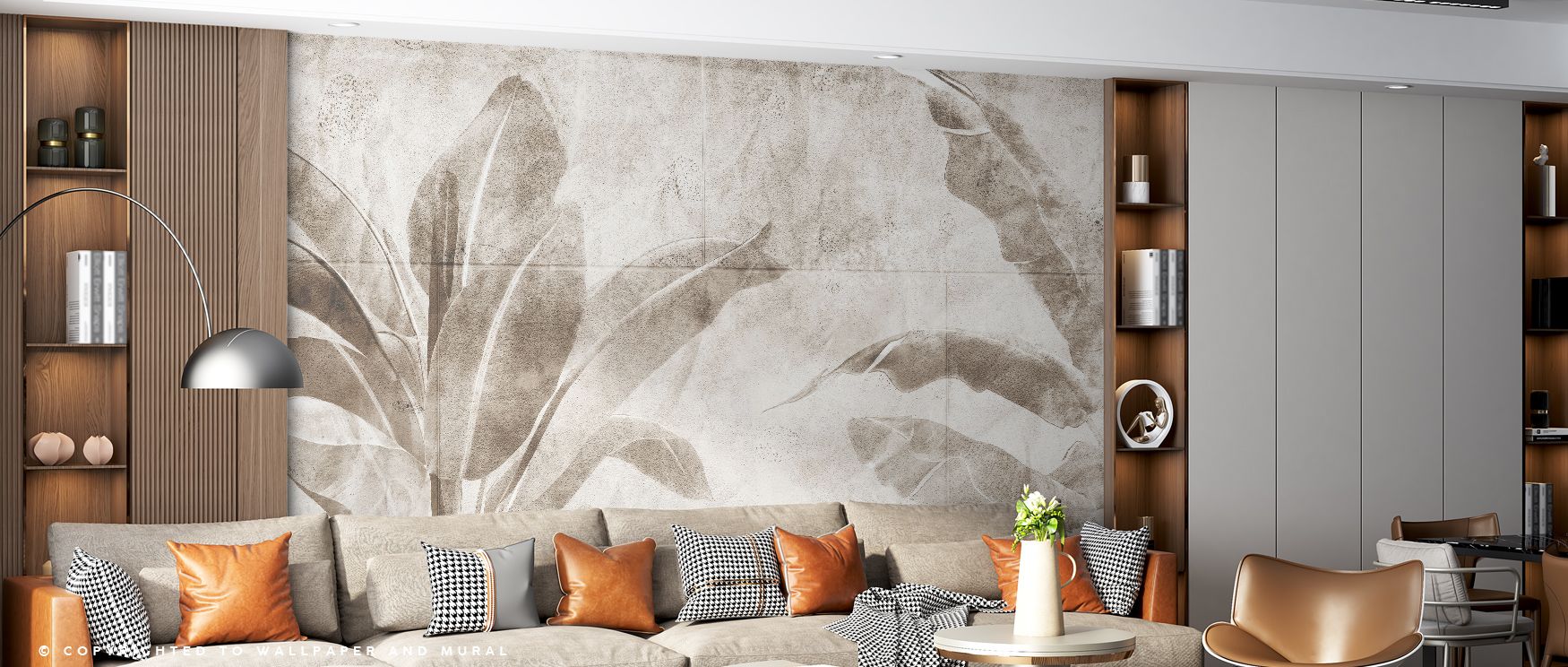 Gentle tonal variations trace leaf outlines with subtle charm, producing imagery that enriches living areas or studies with atmosphere steeped in artistic refinement, decorative calm, and cultural resonance expressed through botanical rhythm and graceful 