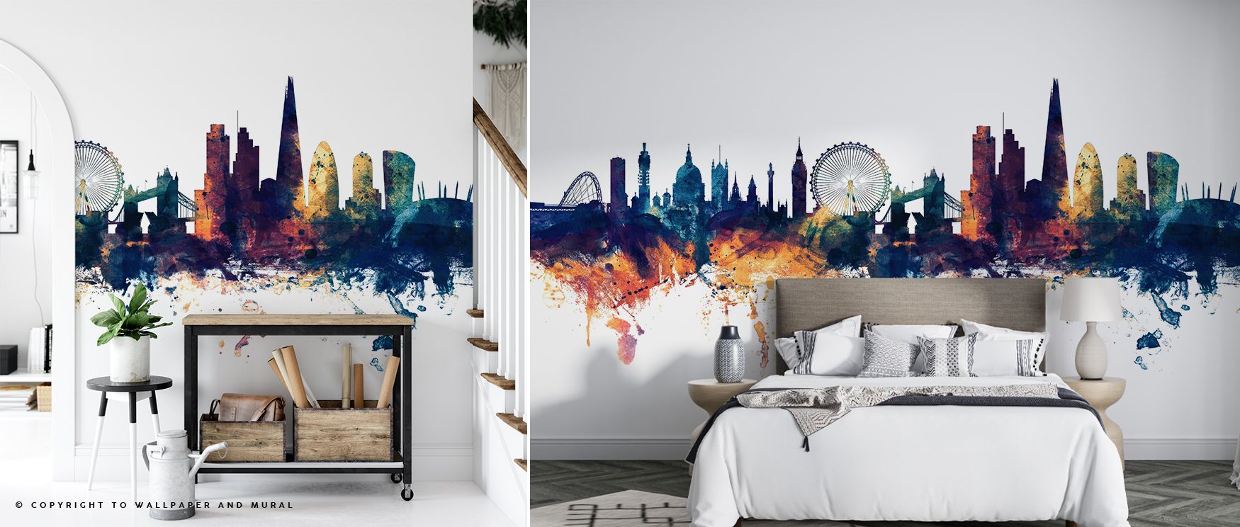 Blue depths merge with glowing bronze tones across London’s skyline silhouettes, producing imagery that enriches living rooms or offices with atmosphere steeped in cultural resonance, decorative refinement, and contemplative calm expressed in radiant tona