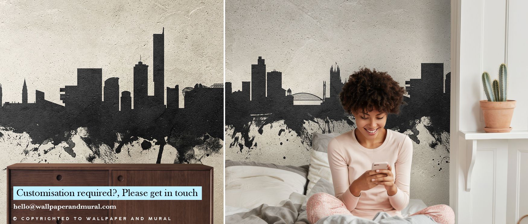 Architectural rhythm is expressed in the Manchester England Skyline Concrete Wallpaper through sleek concrete contrasts that enrich interiors with depth and strength. Bedrooms, living rooms, or offices gain versatile atmosphere from its textured palette, 