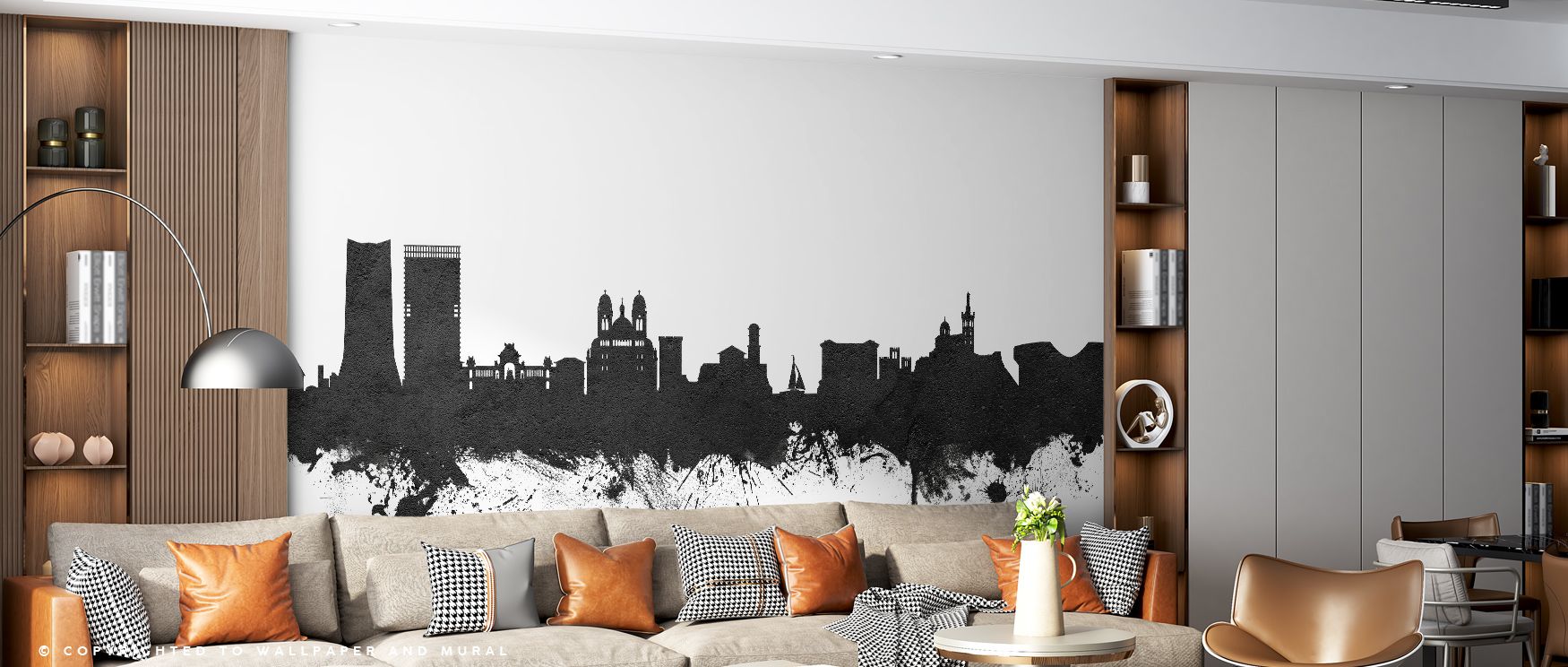 Refined contrast defines the Marseille France Skyline Black & White Wallpaper, where city details are presented in elegant tones. The composition enriches interiors with movement and serenity, offering sophistication and timeless decorative beauty that ad