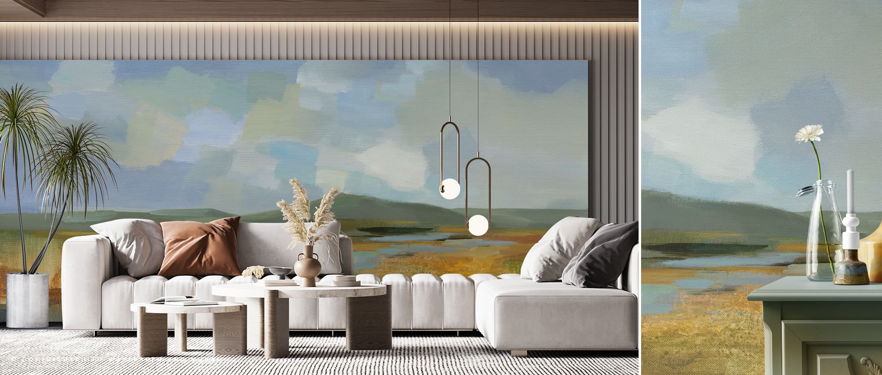 Refined detail characterizes the Meanders Wallpaper, where flowing motifs balance strength and delicacy. The composition enriches interiors with atmosphere that celebrates timeless decorative charm, offering sophistication and creative artistry through or