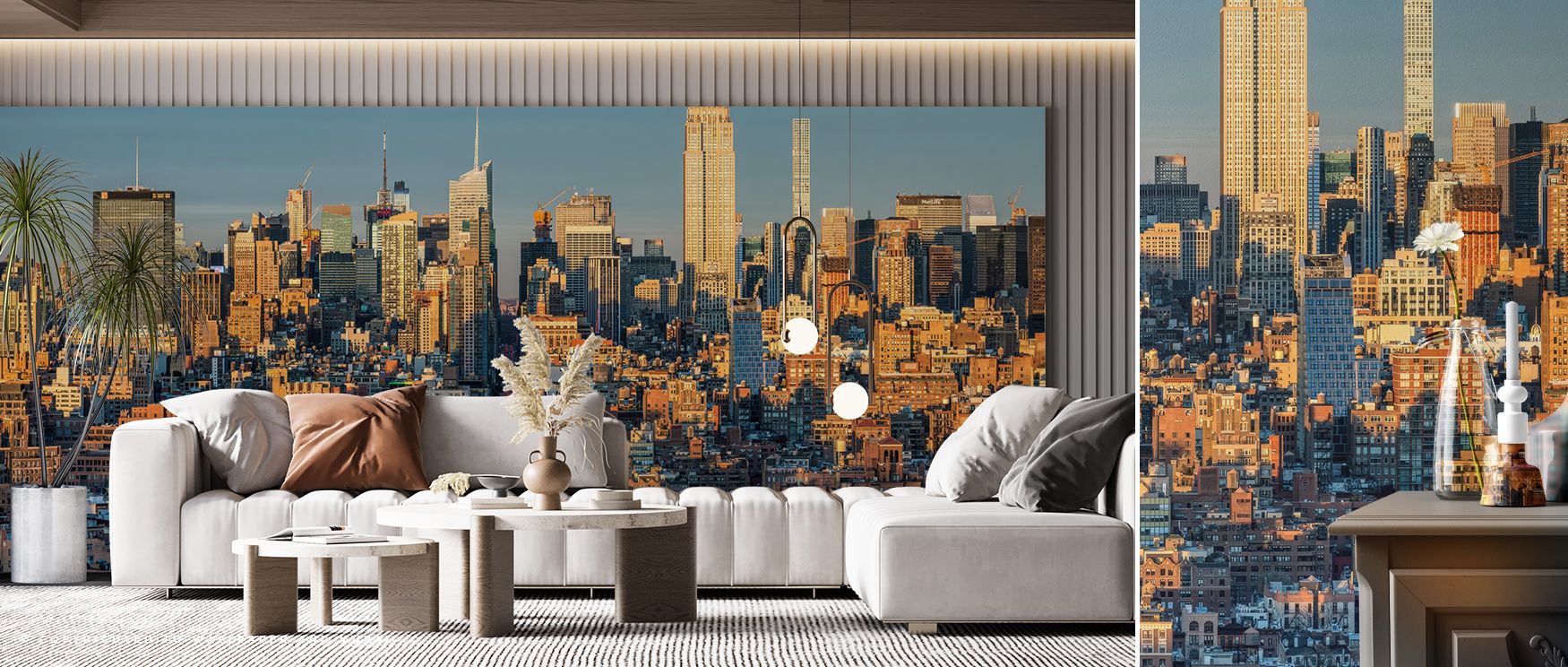 Harmonious gradients characterize the Midtown Sunset Wallpaper, where glowing layers flow across surfaces. Interiors are enriched with atmosphere of warmth and elegance, offering timeless charm through radiant decorative artistry. 