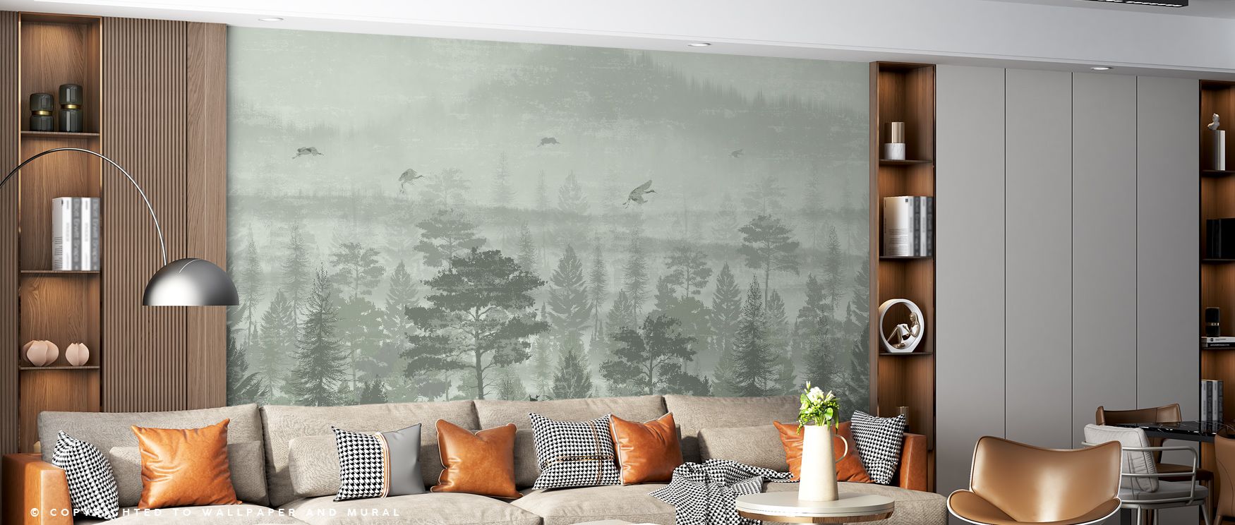 A sense of depth arises through softened gradients as trees dissolve gradually into haze. Misty Green Forest Wallpaper portrays the quiet energy of early morning, carrying tones of cool air and subtle glow. Its immersive detail captivates the eye without 