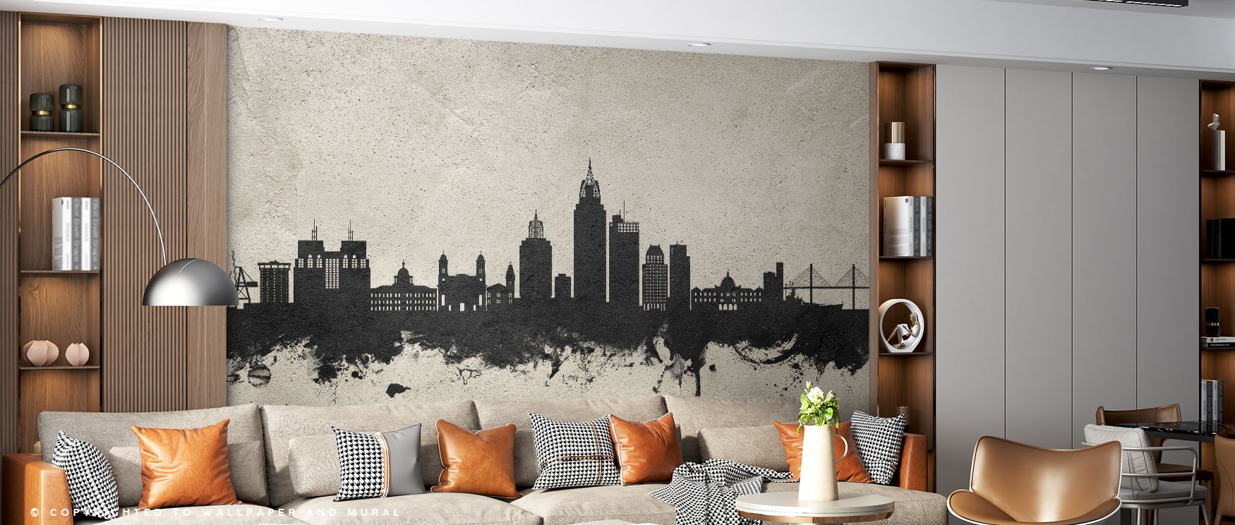 Rising structures convey ambition through defined lines and textured shading. The Mobile Alabama Skyline Concrete Wallpaper presents a horizon that feels steady yet dynamic, bringing focus and balance to walls. Its neutral design adapts to multiple settin
