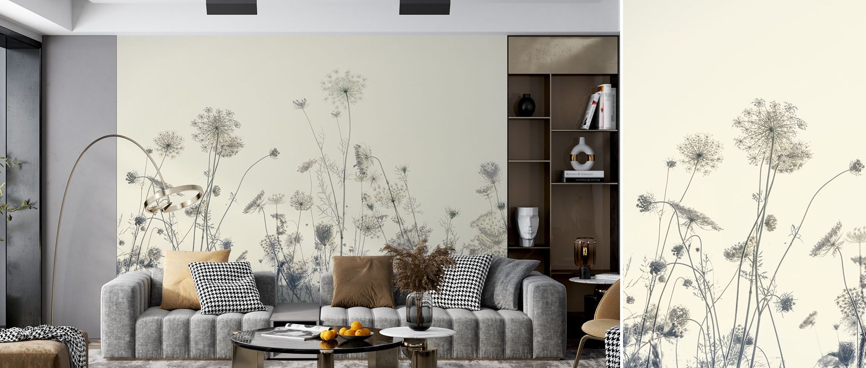 A balanced dialogue between detail and space defines the mural’s beauty. The Moodion Wallpaper builds intrigue through repeating patterns that remain subtle. Its artistry blends strength with calm, enriching bedrooms, living rooms, or workspaces. Each mot