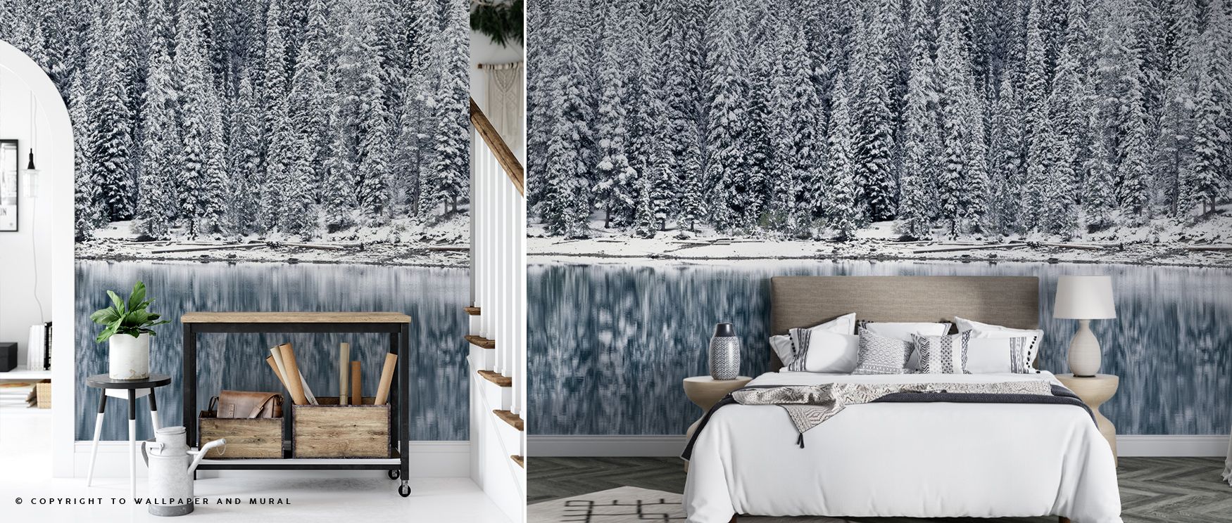 Natural tones merge across the mural, presenting tranquility in every detail. The Moraine Lake Wallpaper radiates grounding calm, turning bedrooms, offices, or lounge areas into spaces of reflection. Reflection on the water extends depth, emphasizing conn