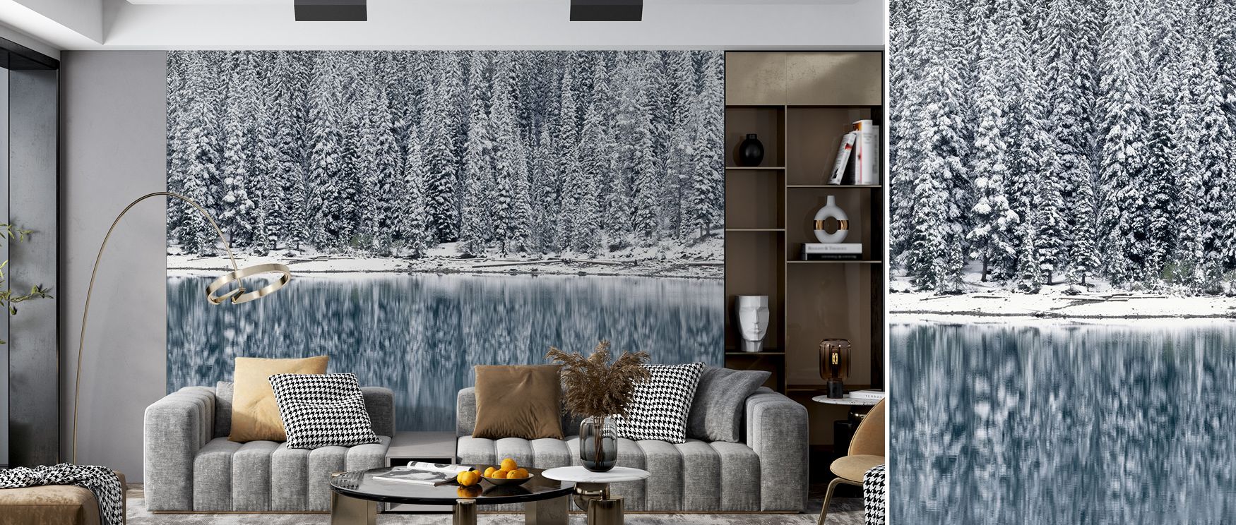 Refined shades across the mural enhance rhythm between mountain ridges and reflective water. The Moraine Lake Wallpaper introduces tranquility into interiors, providing balance for bedrooms, offices, or lounges. Its imagery conveys natural calm through ev