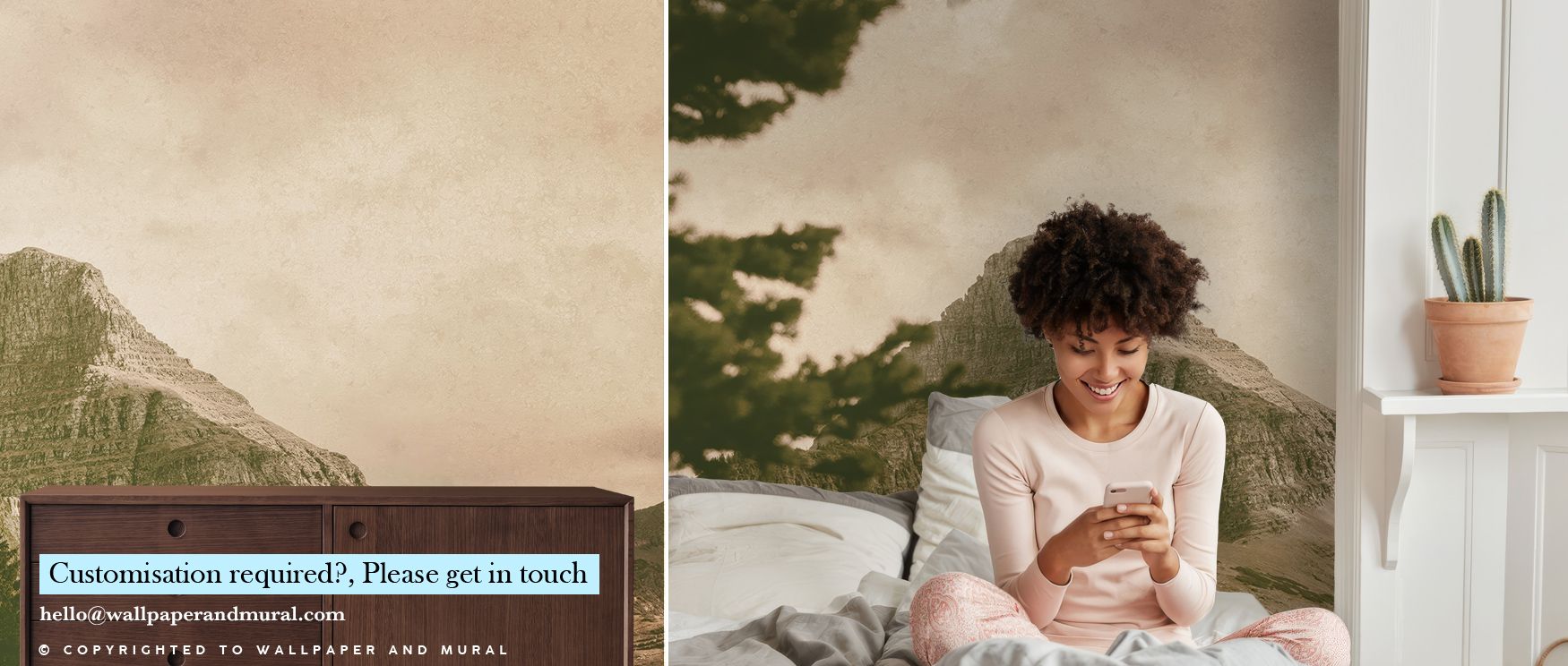 Strong silhouettes shape the mural, presenting authority softened by subtle hues. The Mountainous Wallpaper anchors interiors with calm sophistication, allowing bedrooms, offices, or lounges to gain atmosphere of permanence. Its rhythm reflects natural en