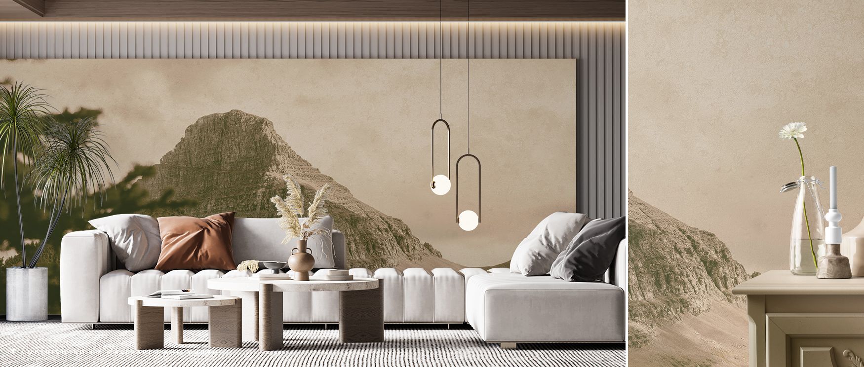 Natural depth emerges through shadow and highlight, emphasizing resilience in the mural. The Mountainous Wallpaper provides interiors with grounding authority while maintaining elegance. Bedrooms, offices, or lounges resonate with its atmosphere, gaining 