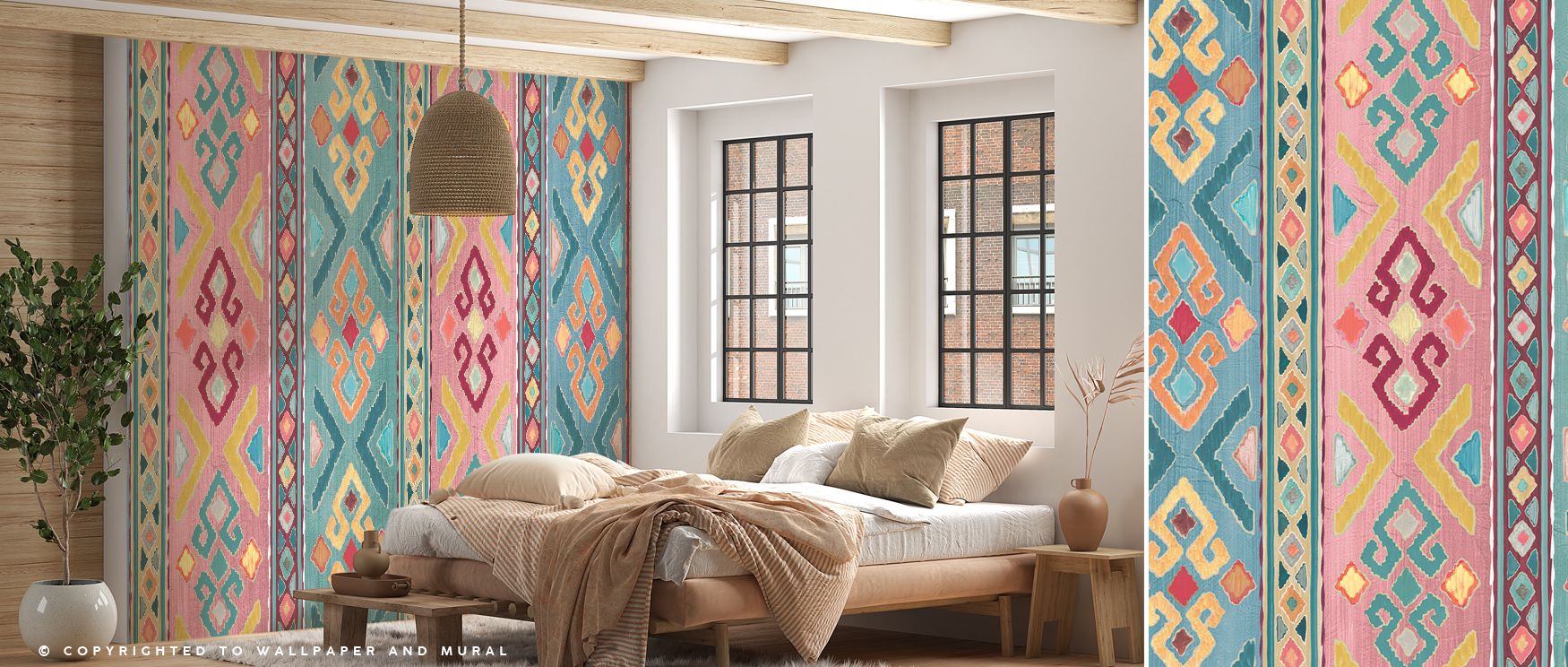Intricate draping adds movement to the mural, capturing balance between creativity and elegance. The My Bohemian Life Draped Wallpaper offers layered artistry, turning walls into reflections of free-spirited rhythm. Bedrooms, lounges, or communal spaces b