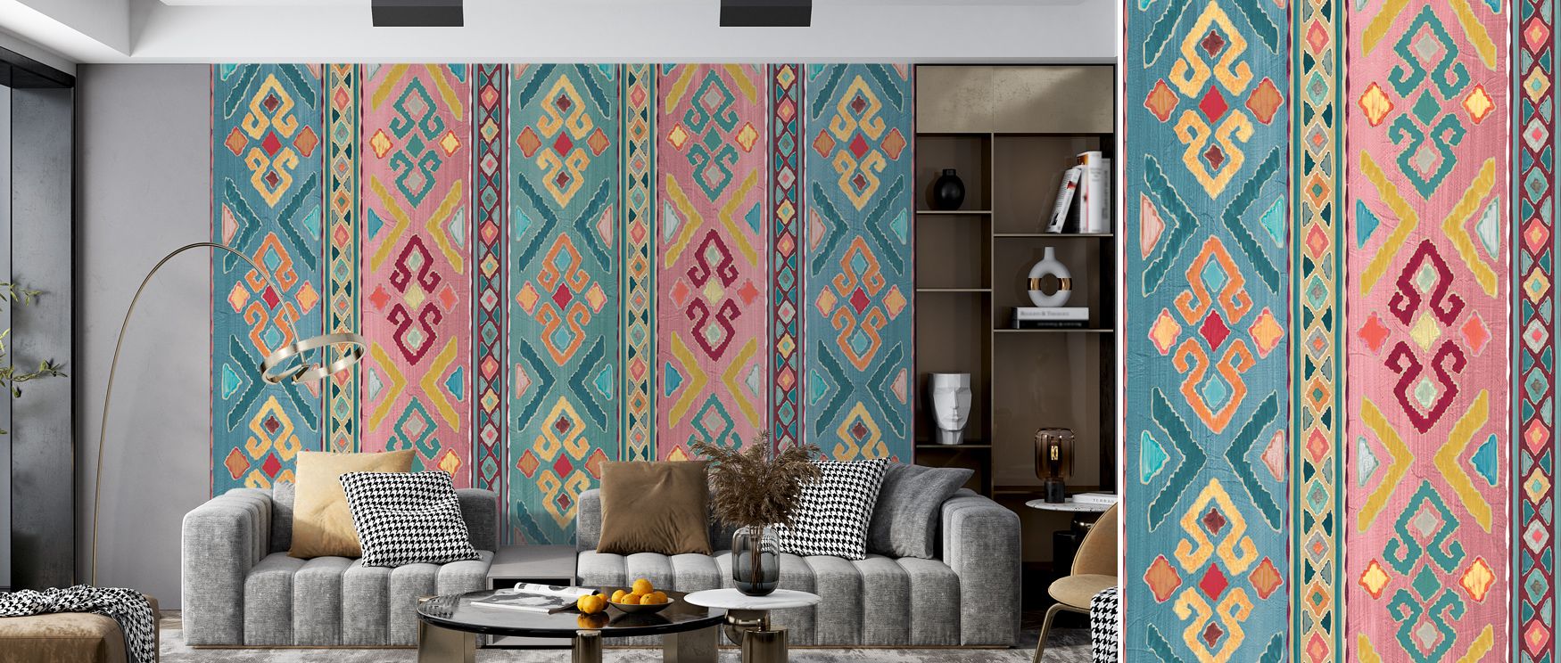 Creative detailing emerges in each draped motif, offering interiors vibrancy that feels elegant and balanced. The My Bohemian Life Draped Wallpaper provides timeless artistry, turning walls into reflections of free-spirited style. Bedrooms, offices, or lo