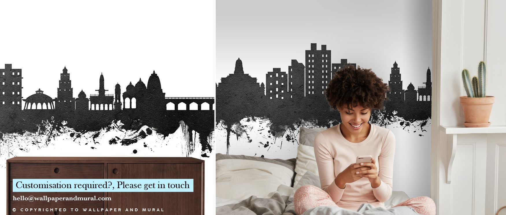 Depth emerges naturally through monochrome shading. The Nashik India Skyline Black & White Wallpaper offers cultural artistry with refined presence. Bedrooms, offices, or communal areas benefit from its imagery, gaining calm atmosphere. Its design reflect