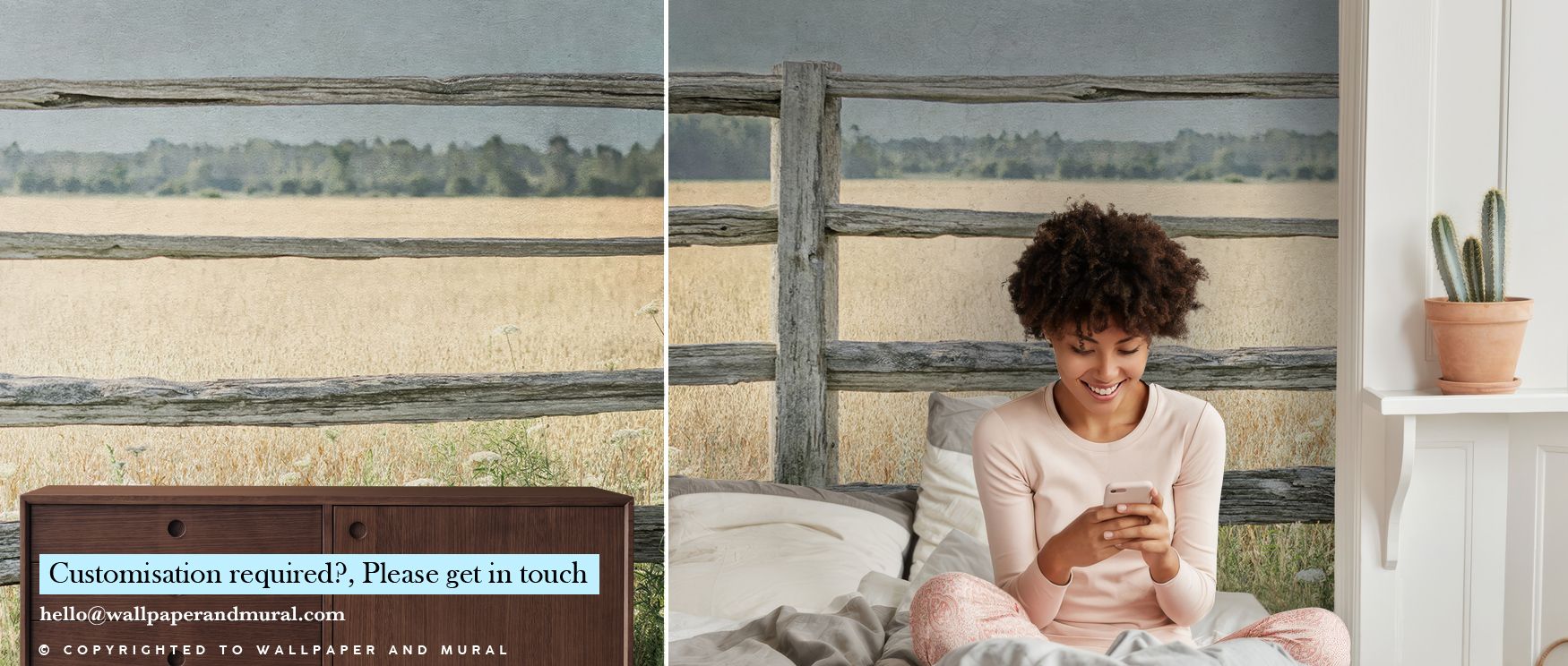 Countryside calm radiates across muted tones in the mural. The Neutral Country I Wallpaper enriches interiors with rustic refinement. Bedrooms, lounges, or communal spaces thrive under its imagery, gaining grounding atmosphere. Its palette creates balance