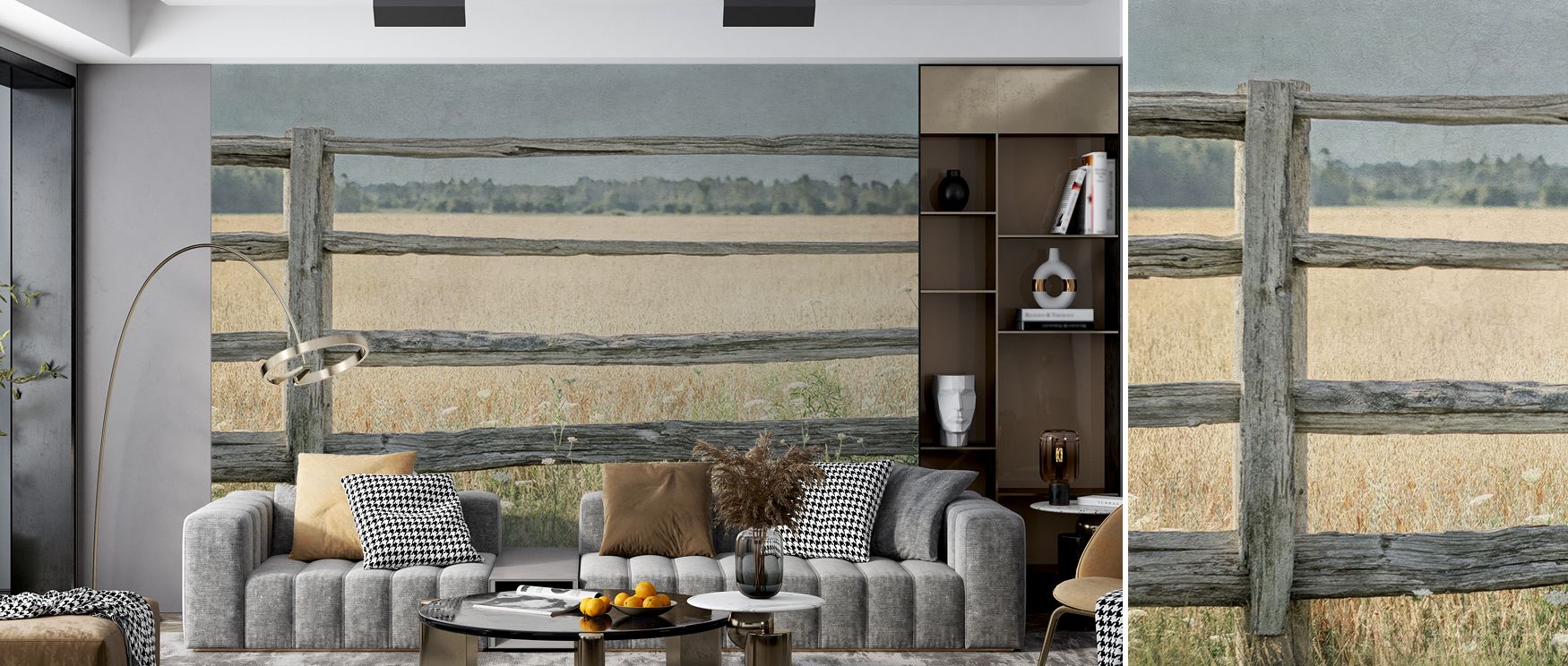 Charm and refinement radiate across soft tones of the mural. The Neutral Country I Wallpaper enriches interiors with countryside balance. Bedrooms, lounges, or offices benefit from its atmosphere, gaining rustic sophistication. Its palette conveys calm rh