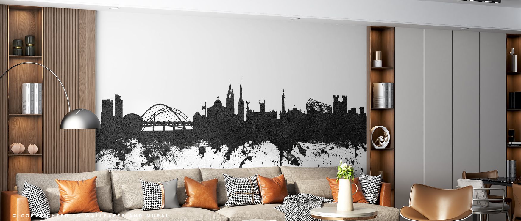 Refined monochrome artistry characterizes Newcastle England Skyline Black & White Wallpaper, where landmarks stand in elegant balance. Its tones enhance bedrooms and living rooms, creating cultural resonance that enriches interiors with sophistication and