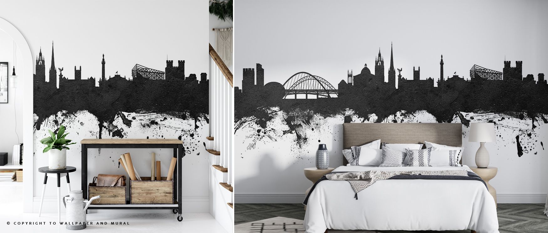 Cultural resonance flows from Newcastle England Skyline Black & White Wallpaper, where contrasts highlight timeless landmarks. Bedrooms and living rooms benefit from its refined sophistication, creating balanced spaces of heritage-inspired charm and urban