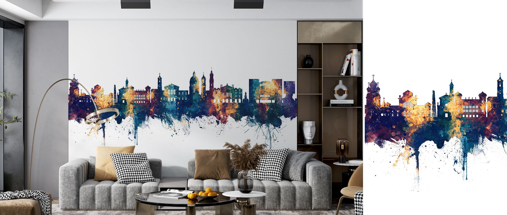 Refined balance emerges within Nice France Skyline Blue & Bronze Wallpaper, highlighting the city’s beauty with luminous tones. Bedrooms and living rooms are surrounded by cultural identity, sophistication, and timeless resonance. The palette enriches spa