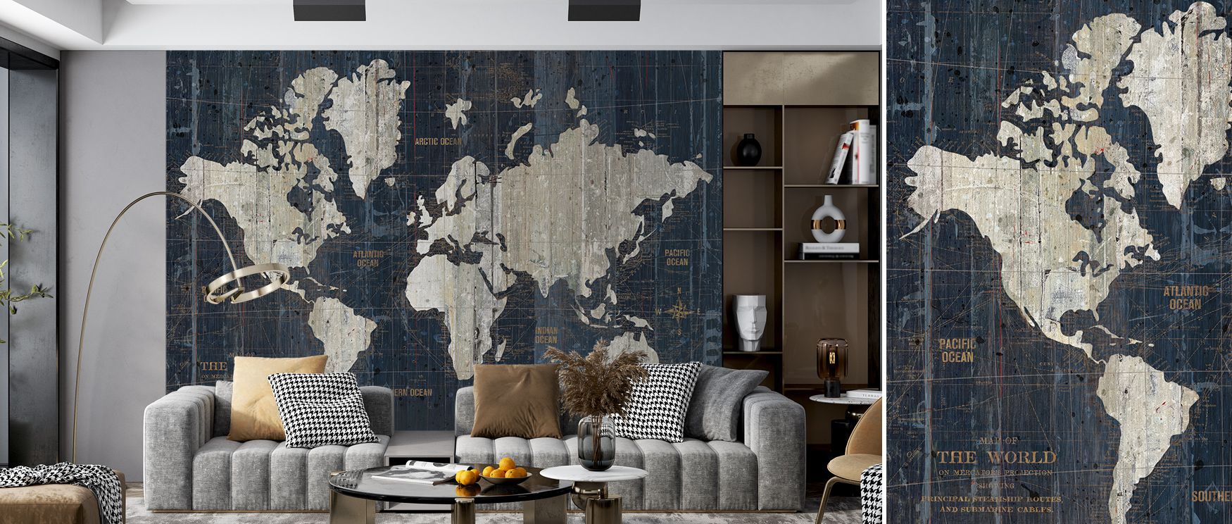 Exploration artistry flourishes in Old World Map Blue v2 Wallpaper, creating interiors enriched with cultural pride. Bedrooms and living rooms resonate with refinement, historical resonance, and timeless charm, ensuring spaces reflect balance and sophisti