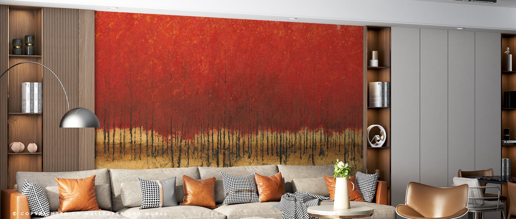 Warmth and color thrive in Orange Trees III Wallpaper, as foliage details enrich interiors with vibrancy. Bedrooms and living rooms gain balance, refinement, and botanical charm, ensuring walls glow with artistry, timeless resonance, and natural elegance.
