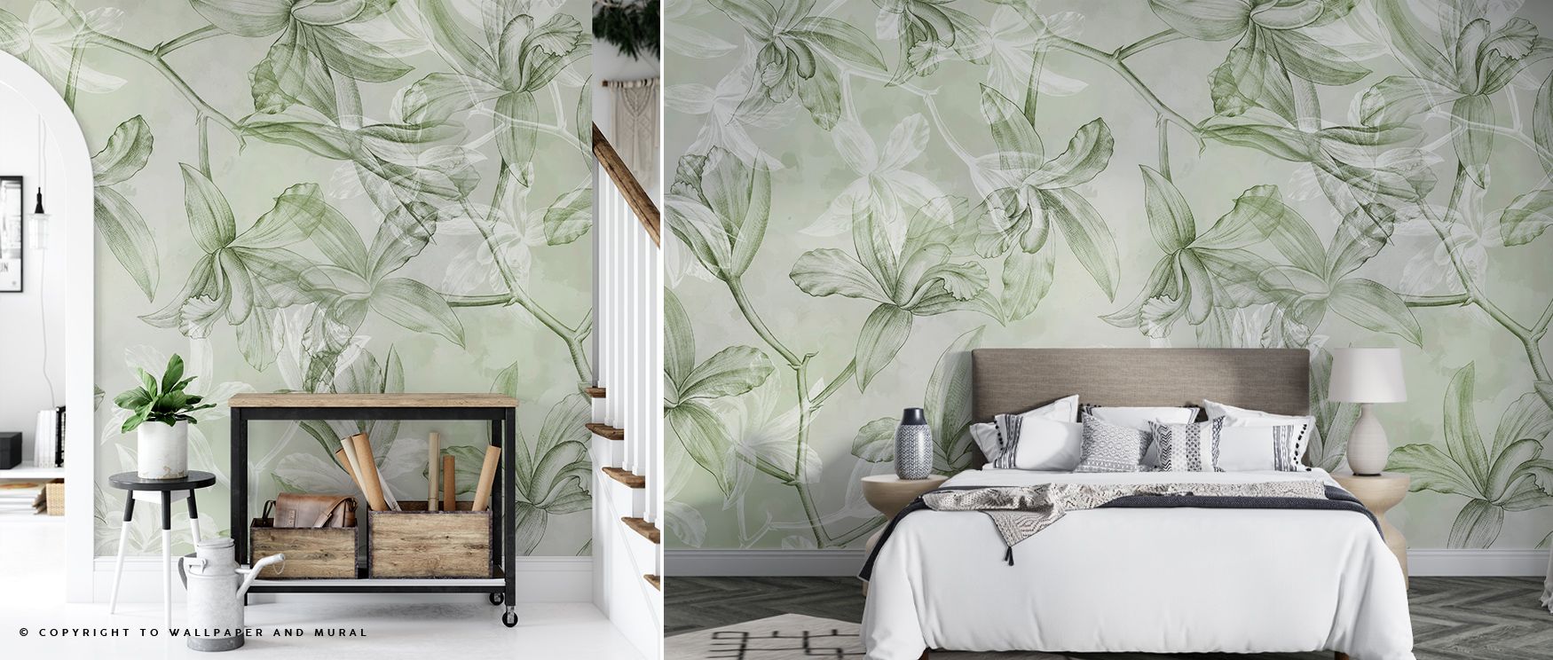 Sophistication shines in Orchids on Water RR Wallpaper, presenting blossoms with calm resonance. Bedrooms and living rooms are enriched with balance, refinement, and timeless artistry, surrounding interiors with atmosphere that reflects tranquility and na