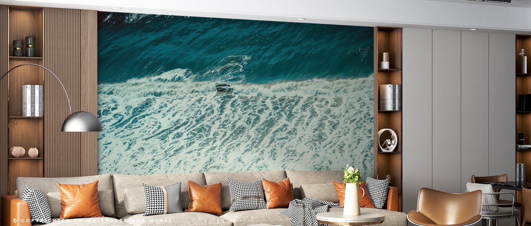 Natural grace flows in Pacific Afternoon II Wallpaper, presenting the sea in refined tones. Bedrooms and living rooms benefit from balance, tranquility, and sophistication, surrounding interiors with resonance, charm, and timeless beauty that reflects ser