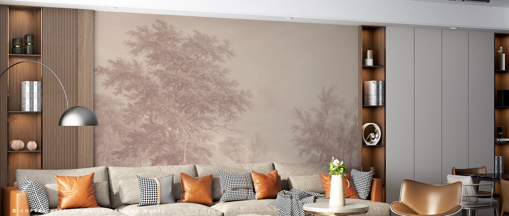 Distinctive character defines Painted Master Sepia Wallpaper, presenting intricate patterns with resonance. Bedrooms and living rooms benefit from charm, timeless artistry, and refinement, surrounding interiors with balance, sophistication, and warm elega