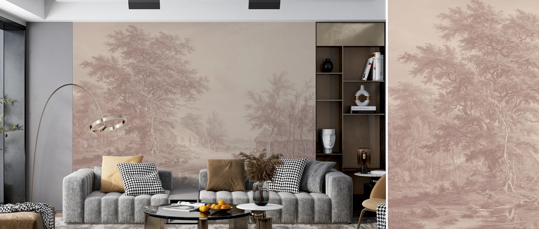Cultural resonance is expressed in Painted Master Sepia Wallpaper, reflecting artistry through warm tones. Bedrooms and living rooms resonate with charm, sophistication, and refinement, surrounding interiors with balance, heritage beauty, and timeless art