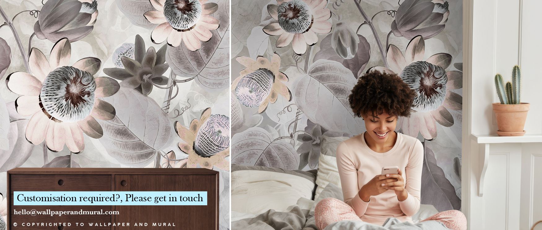 Vibrant presence characterizes Passifloras Emerging Bright Wallpaper, presenting blossoms with lively tones. Bedrooms and living rooms resonate with refinement, balance, and artistry, surrounding interiors with charm, resonance, and timeless vibrancy that