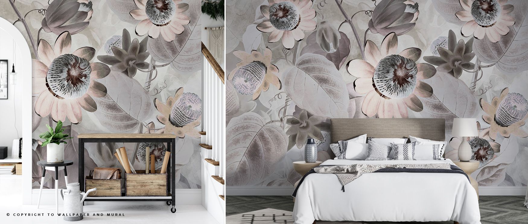 Refined energy appears in Passifloras Emerging Bright Wallpaper, presenting blossoms with vivid tones. Bedrooms and living rooms gain refinement, resonance, and charm, surrounding interiors with sophistication, artistry, and timeless vibrancy that reflect