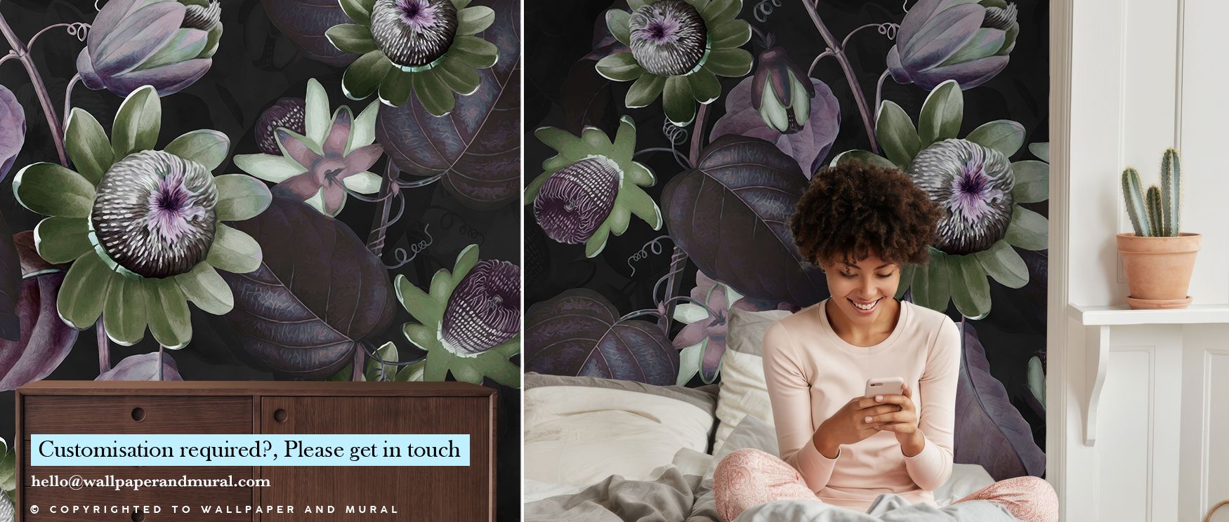 Natural charm flourishes in Passifloras Emerging Green Wallpaper, blending blossoms with vibrant tones. Bedrooms and living rooms gain refinement, resonance, and sophistication, surrounding interiors with balance, artistry, and timeless elegance that refl