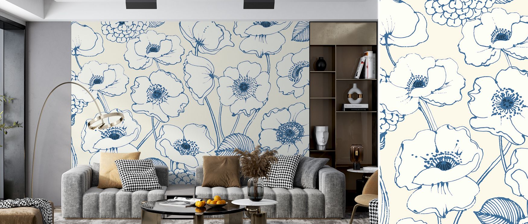 Natural artistry is revealed in Pen and Ink Flowers I Wallpaper, presenting blossoms with detailed refinement. Bedrooms and living rooms resonate with charm, resonance, and sophistication, surrounding interiors with balance, artistry, and timeless resonan