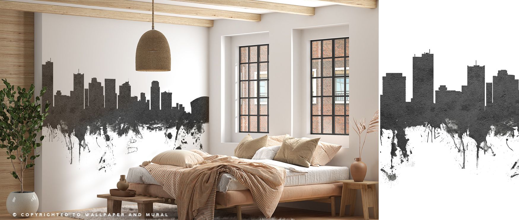 Cultural pride radiates from Phoenix Skyline Black & White Wallpaper, presenting city landmarks with artistry. Bedrooms and living rooms are enriched with resonance, refinement, and balance, surrounding interiors with sophistication, artistry, and timeles