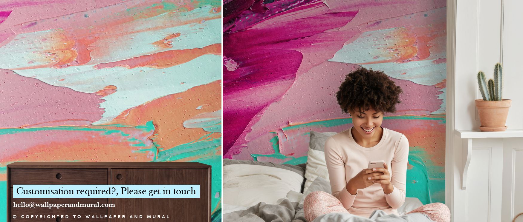 Natural harmony radiates from Pink Ocean Wallpaper, presenting waves in luminous tones. Bedrooms and living rooms are enriched with resonance, refinement, and sophistication, surrounding interiors with timeless resonance, elegance, and artistry that refle