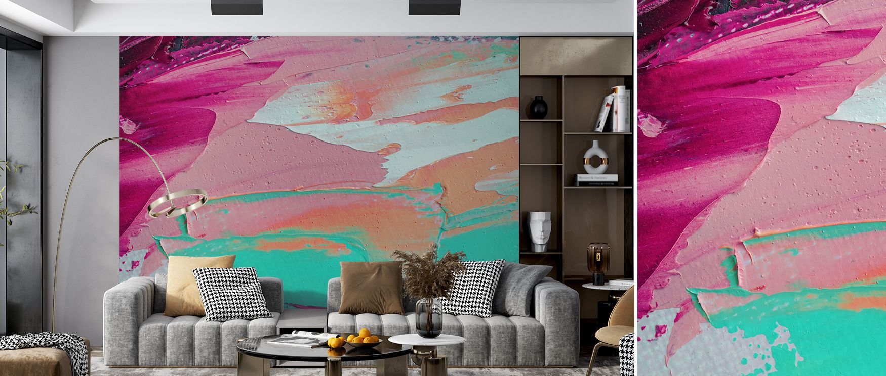 Harmonious charm enriches Pink Ocean Wallpaper, presenting seascape beauty with soft tones. Bedrooms and living rooms resonate with resonance, refinement, and sophistication, surrounding interiors with timeless artistry, balance, and calm beauty.