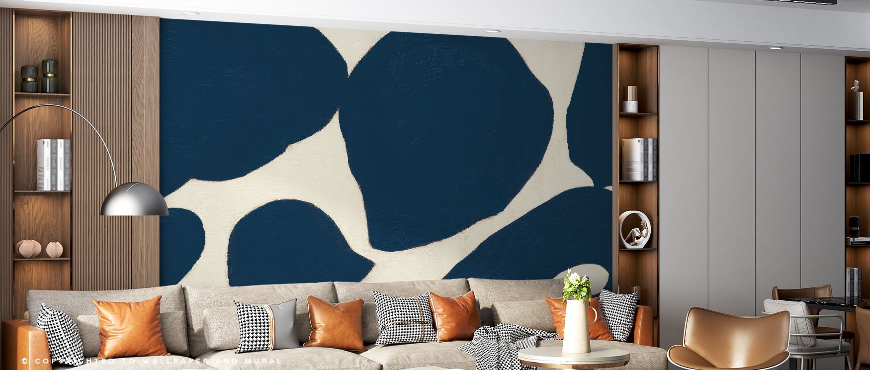 Lively brilliance radiates from Playful Blue II Wallpaper, presenting designs in bold tones. Bedrooms and living rooms are enriched with resonance, refinement, and charm, surrounding interiors with sophistication, artistry, and timeless resonance that ref
