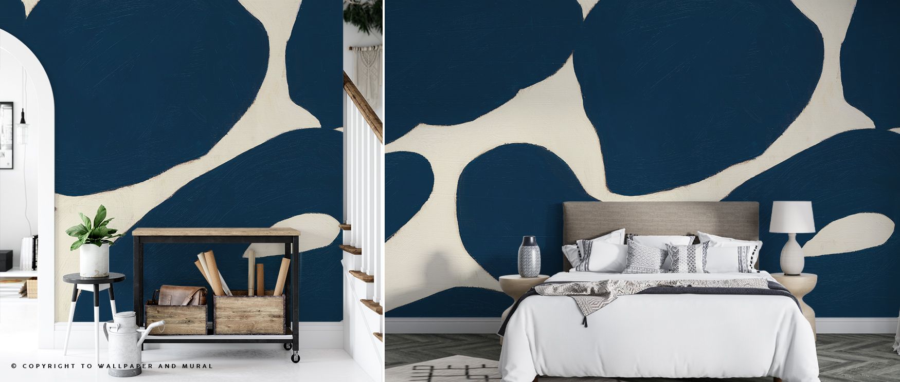 Distinctive charm flourishes in Playful Blue II Wallpaper, presenting blue motifs with vibrancy. Bedrooms and living rooms are enriched with resonance, refinement, and sophistication, surrounding interiors with artistry, charm, and timeless resonance that