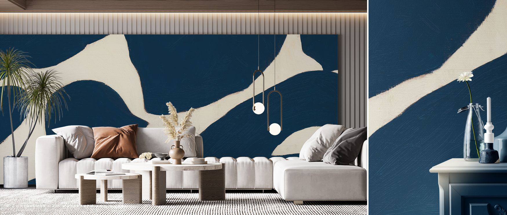 Radiant energy thrives in Playful Blue II Wallpaper, blending vibrant patterns with artistic tones. Bedrooms and living rooms resonate with resonance, balance, and sophistication, surrounding interiors with artistry, refinement, and timeless resonance tha