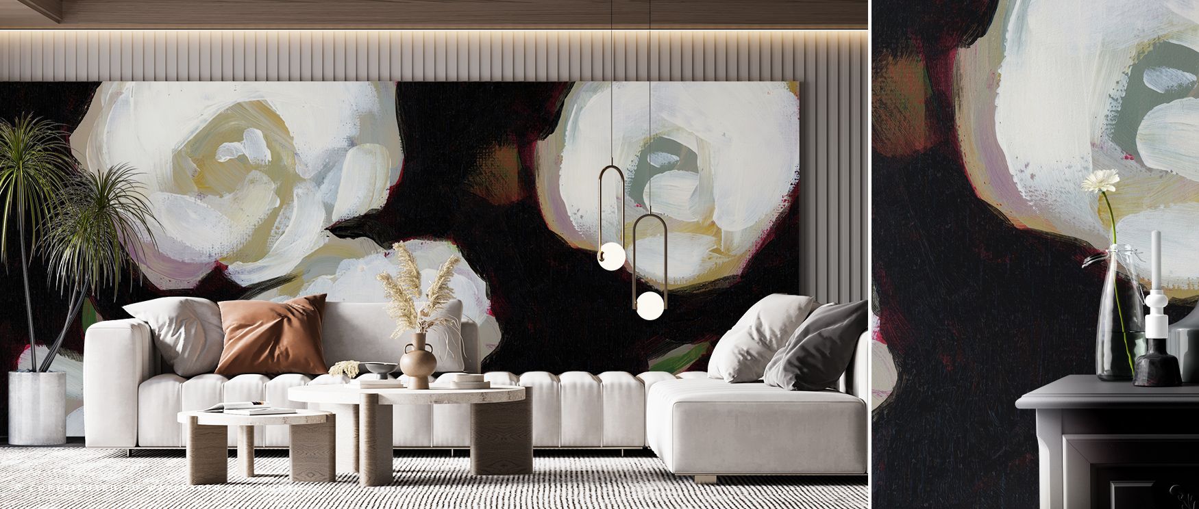 Graceful charm defines the Queen of Hearts II Wallpaper, where every detail carries atmosphere and refinement. Interiors glow with sophistication, whether in stylish bedrooms, modern lounges, or elegant dining spaces filled with artistic allure. 