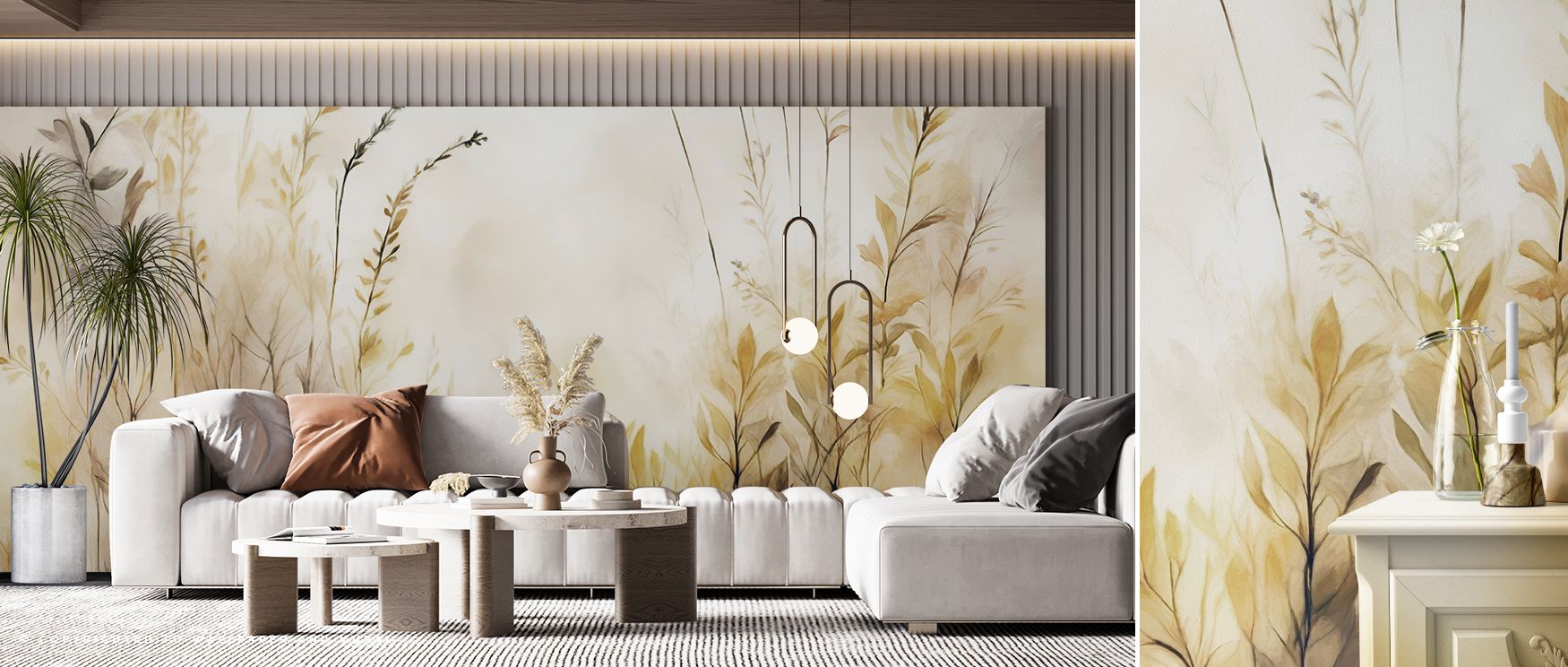 In the Quiet Dreams Yellow Wallpaper, hues painted in soft rhythm enrich interiors with atmosphere of refinement, surrounding bedrooms, hallways, or dining spaces with artistry that radiates serenity and timeless charm. 